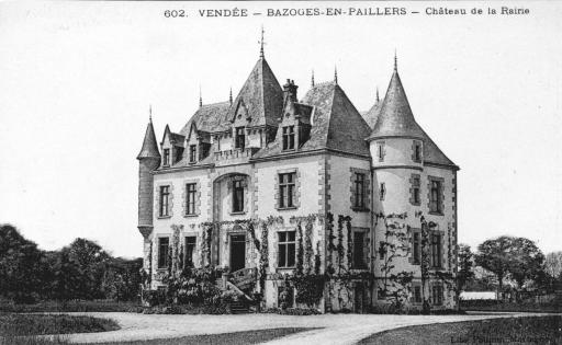 Le château de la Rairie (vue 1), le château de Bazoges, propriété de M. Damour (vue 2).